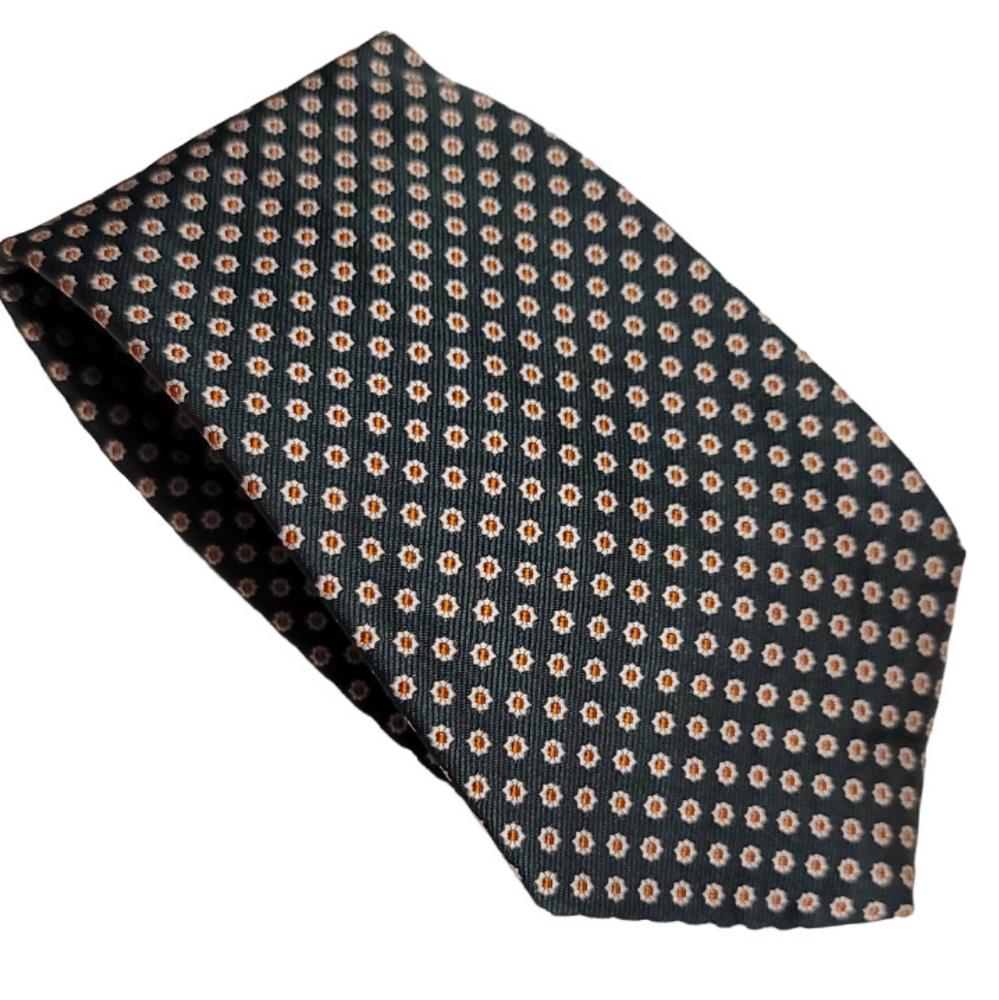 Men's Saks Fith Avenue Navy Blue Vintage Wide Tie